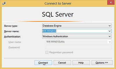 SQL Server Management Studio: Login