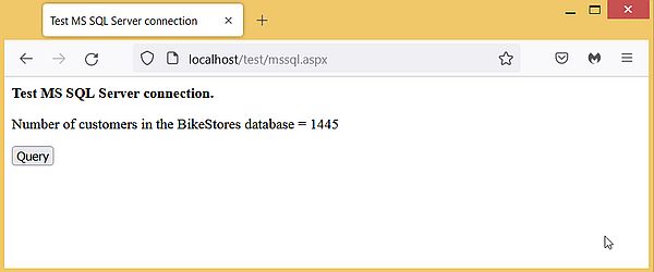 IIS/SQL Server on Windows 8.1: Running an ASP.NET script