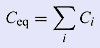 Capacitors connected in parallel - Formula
