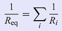 Resistors connected in parallel - Formula