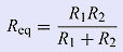 Resistors connected in parallel - Formula for 2 resistors