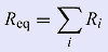 Resistors connected in series - Formula